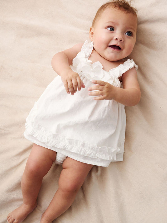 Angel & Rocket White Nyla 3D Daisy Swing & Bloomer Dress image 2