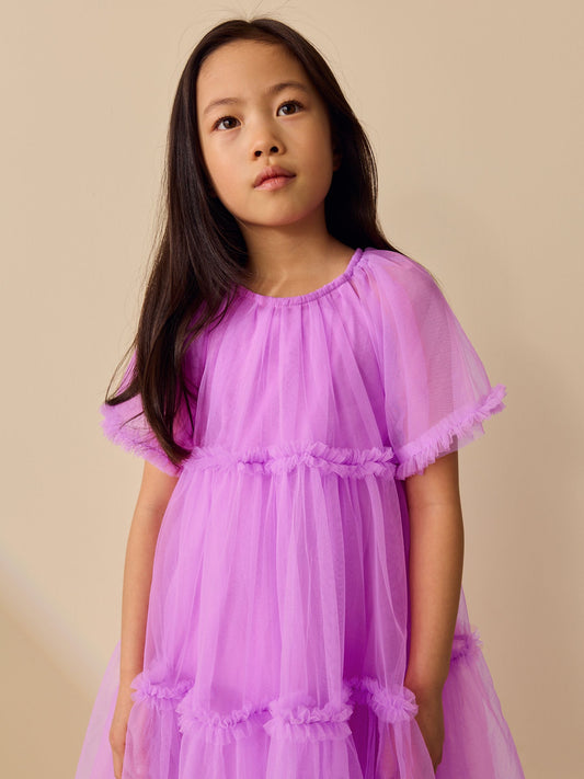 Dsiney Kidz - Purple Ruffle Tiered Party Dress (3-16yrs) image 2