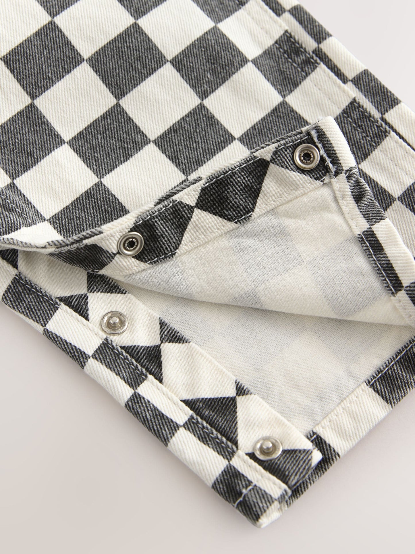 Black/White Checkerboard Dungarees (3mths-7yrs) image 5