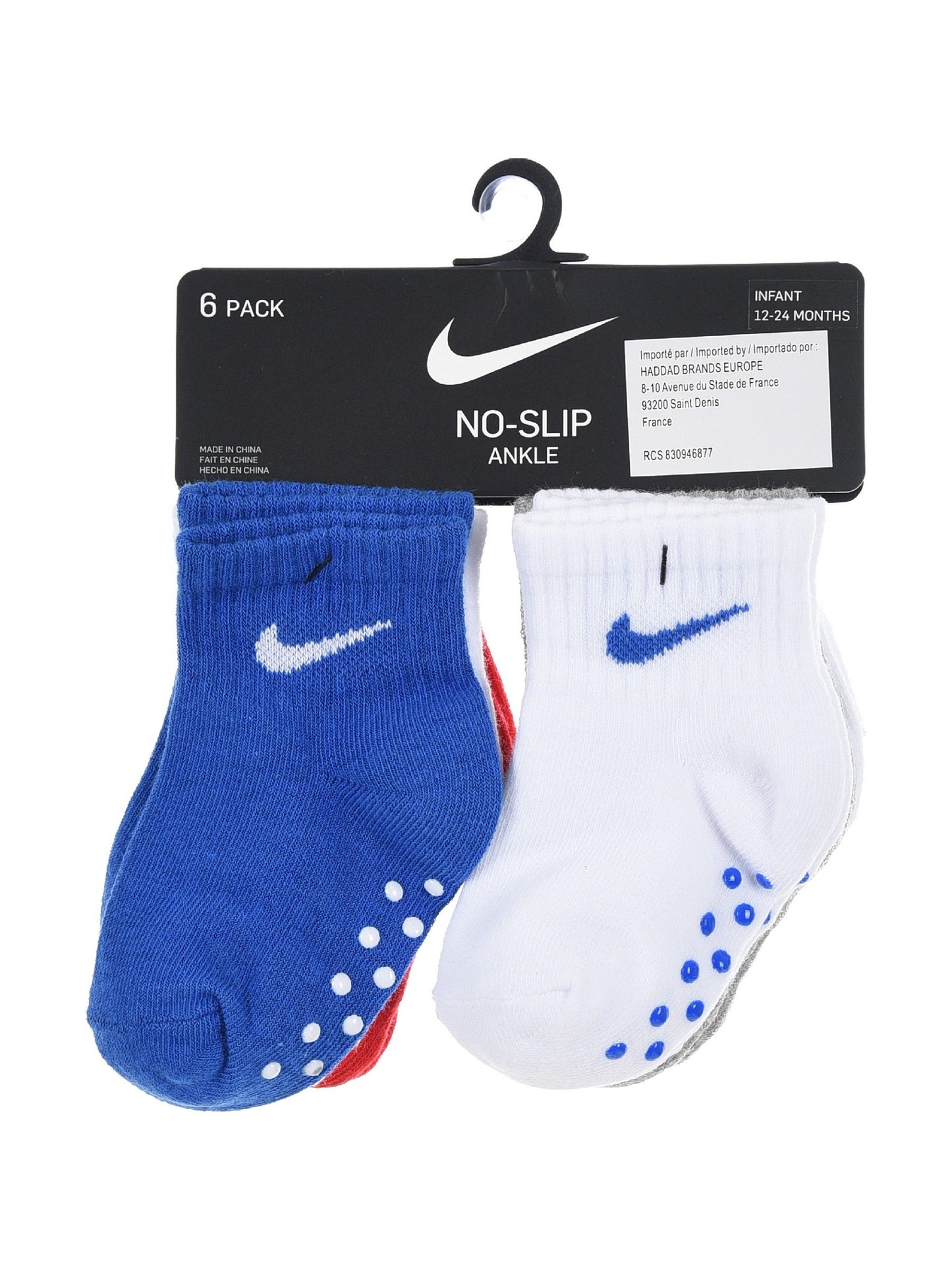 Nike Blue NHN Pop Color Ankle Gripper Socks 6 Pack image 3