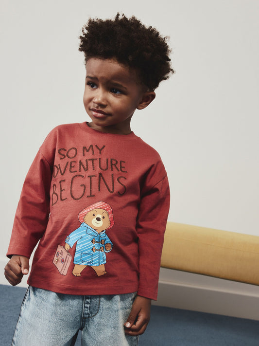 Disney Kidz - Burnt Orange Long Sleeve Paddington T-Shirt (3mths-8yrs) image 1