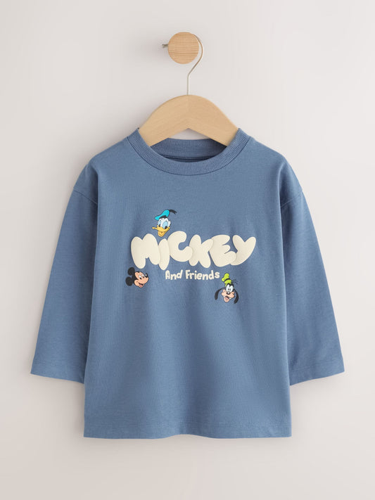 Disney Kidz - Blue Mickey Mouse Long Sleeve T-Shirt (3mths-8yrs) image 1