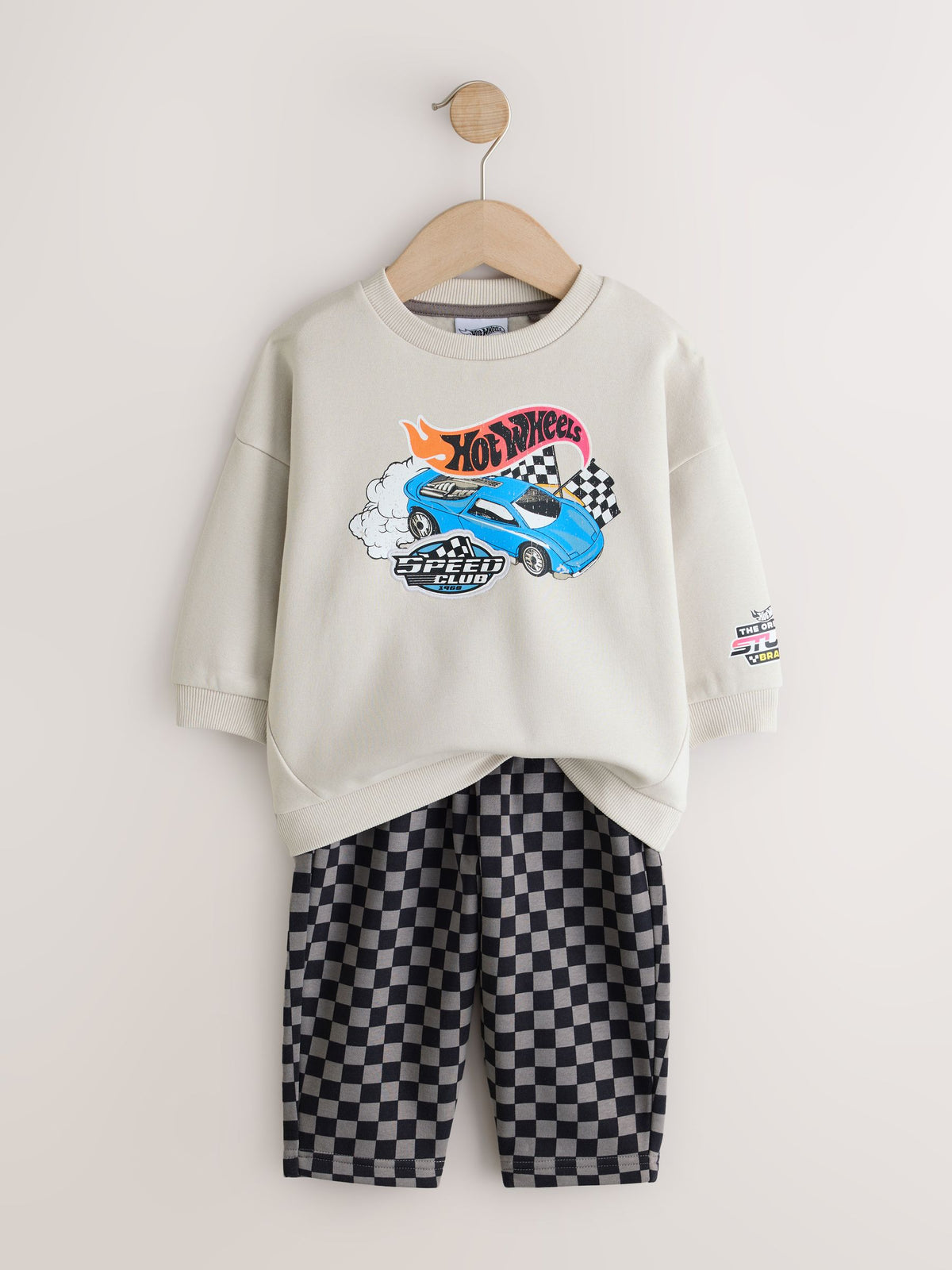 Dsiney Kidz - Grey Checkerboard Hot Wheels Crew And Jogger Set (9mths-8yrs) image 9