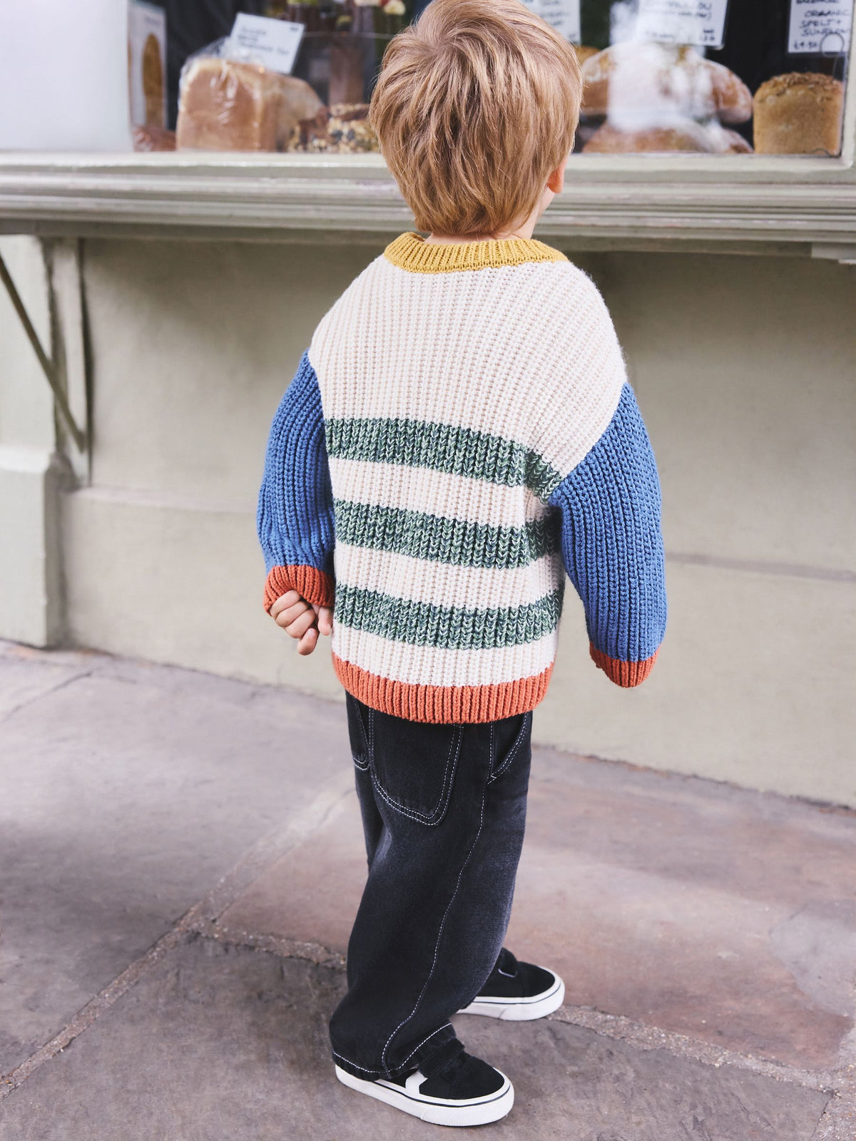 Dsiney Kidz - Multi Striped Multicolour Knitted Crew Jumper (3mths-7yrs) image 3
