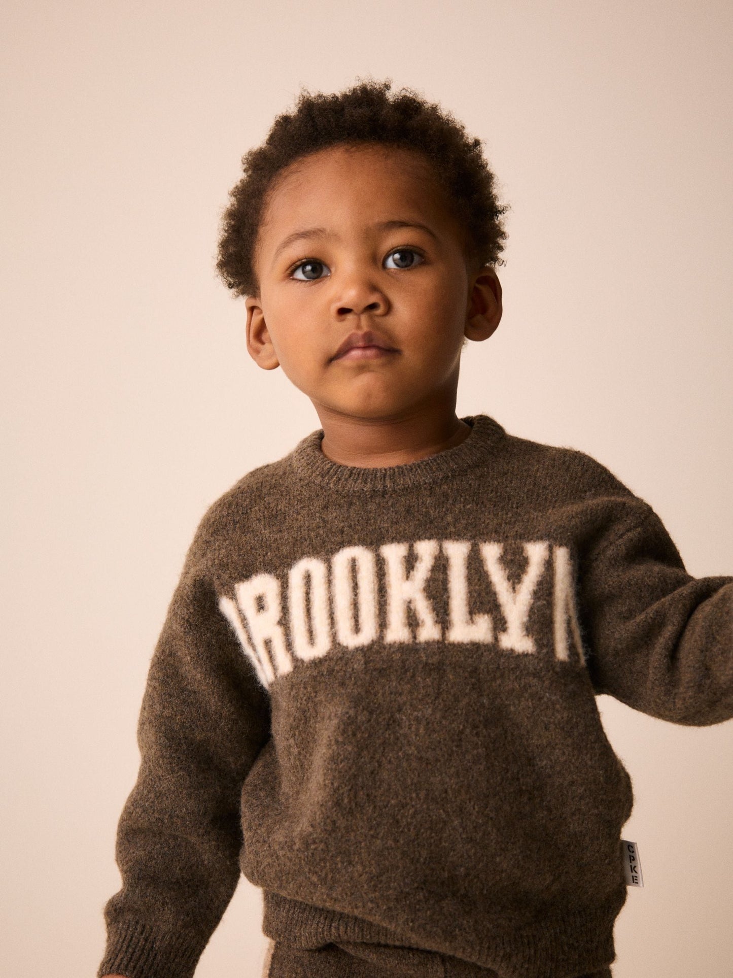 Chocolate Brown Brooklyn Knitted Crew Neck Jumper and Joggers Set (3mths-7yrs) image 4