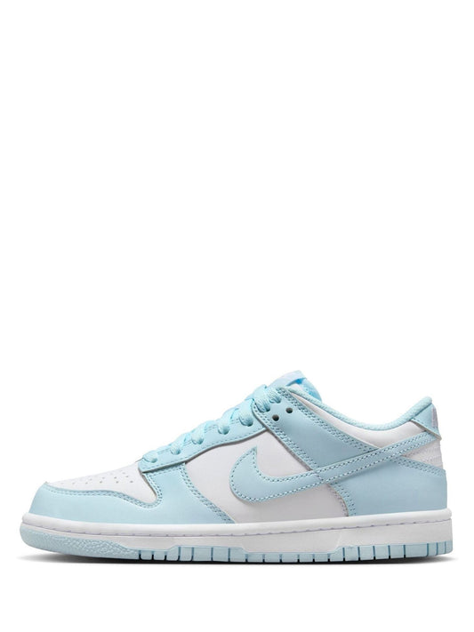 Nike White/Glacier Blue Youth Dunk Low Trainers image 2