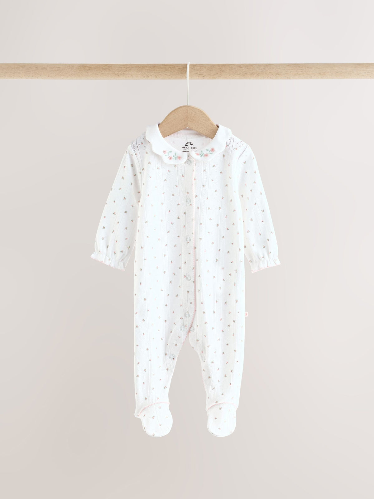 Dsiney Kidz - White Collar Baby Sleepsuits 3 Pack (0-2yrs) image 9