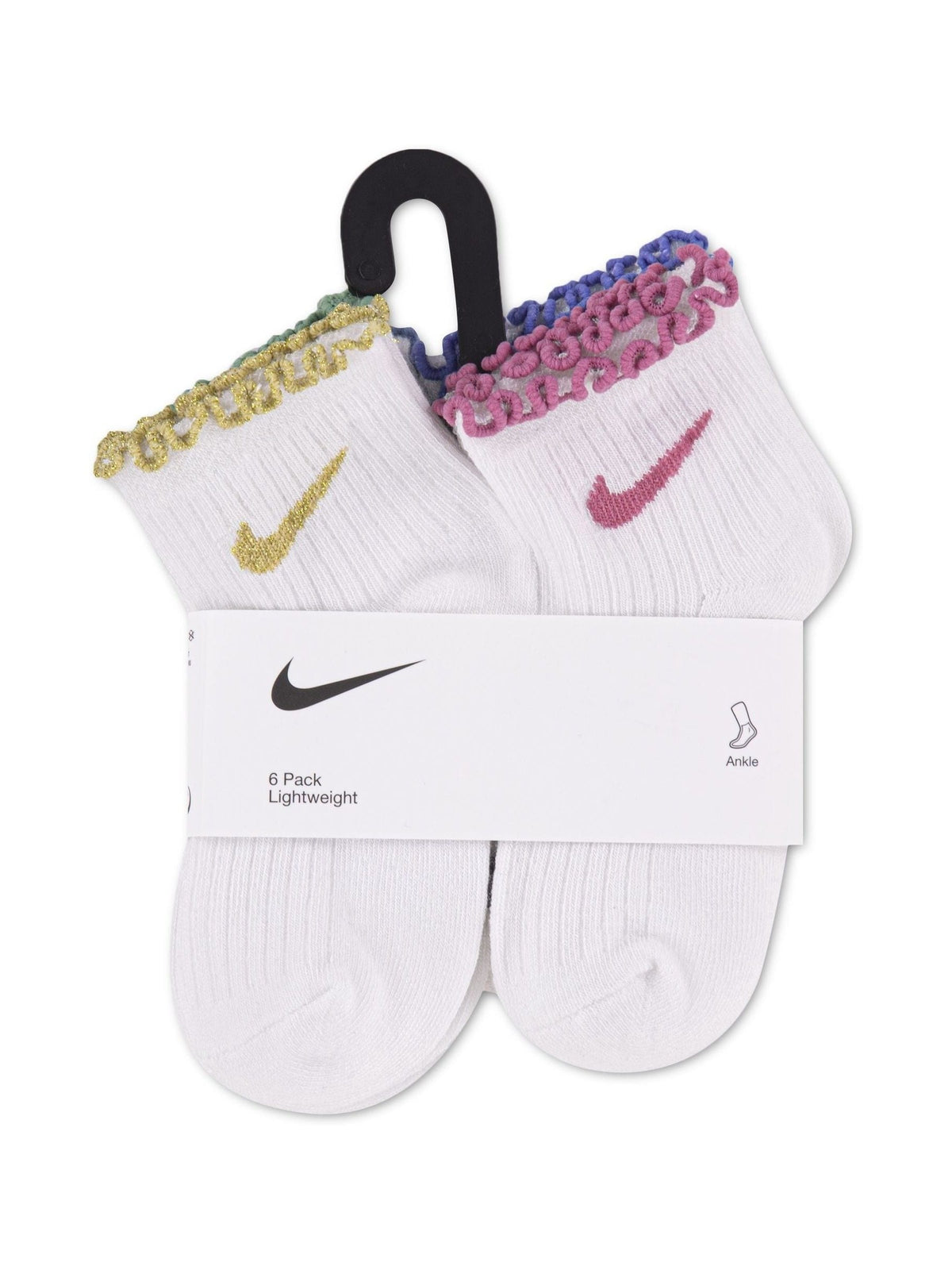 Nike Gold Nhg Lettuce Welt Ankle Socks 6 Pack - image 3