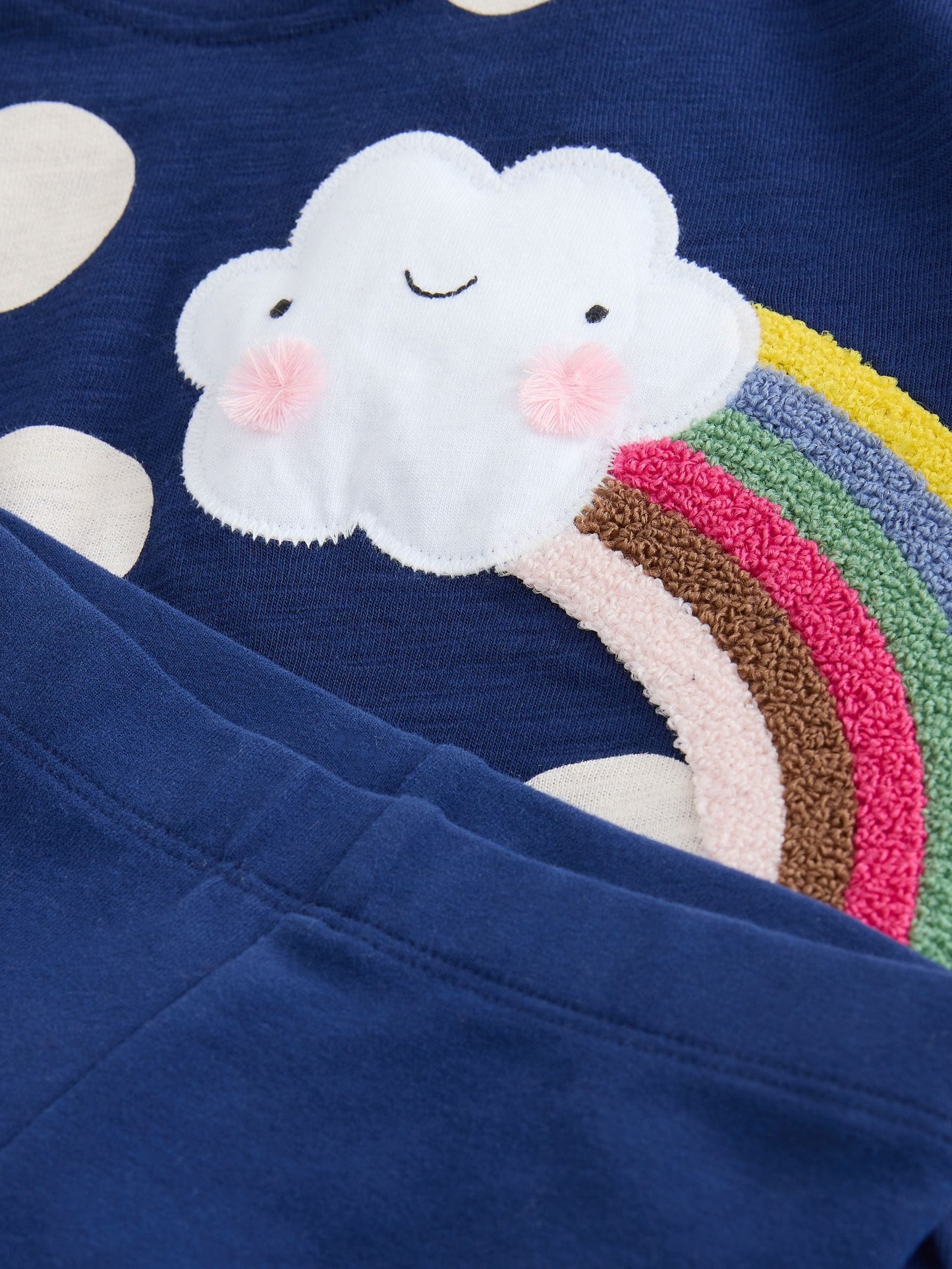 Navy Cloud Peplum Top and Cycle Shorts Set (3mths-7yrs) image 8