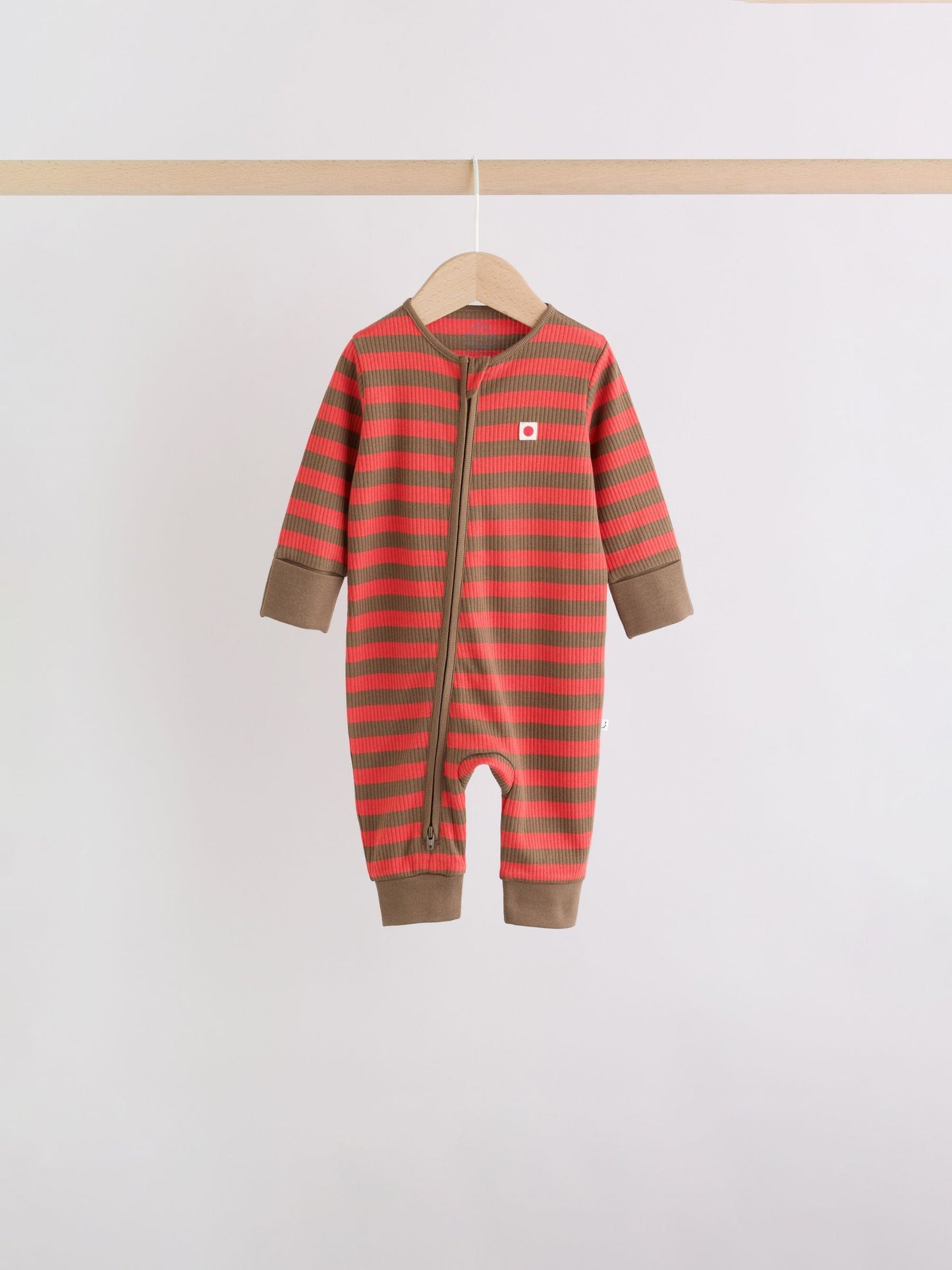 Blue/Green Stripe Two Way Zip Baby Sleepsuits 4 Pack (0mths-3yrs) image 9