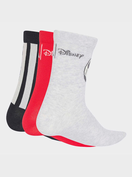 Dsiney Kidz - adidas Black/Red Kids' x Disney Mickey Mouse Crew Socks 3 Pack image 2