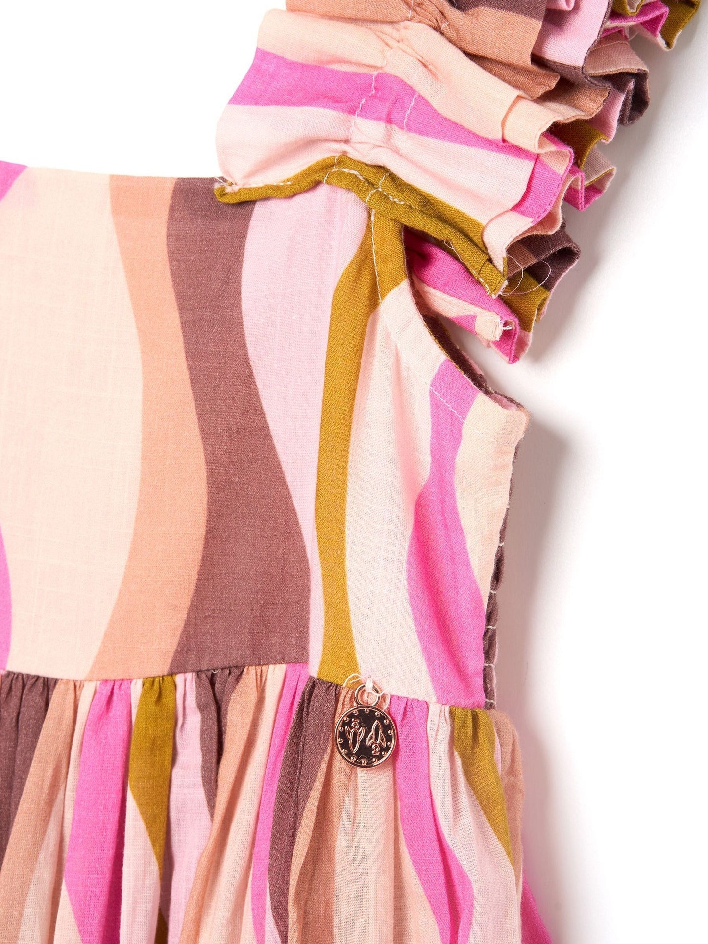 Angel & Rocket Pink Marley Wave Print Maxi Dress image 7