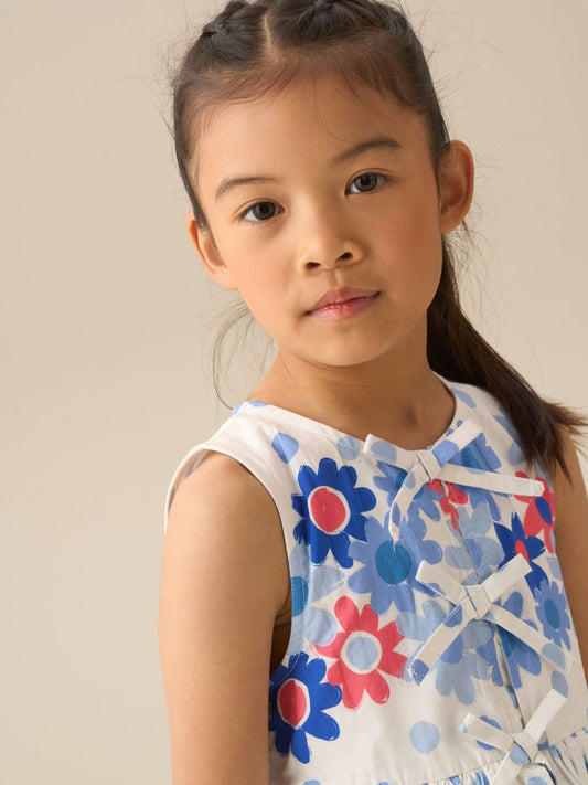 Dsiney Kidz - Angel & Rocket White Anais Spot Floral Print Tie Detail Dress image 2