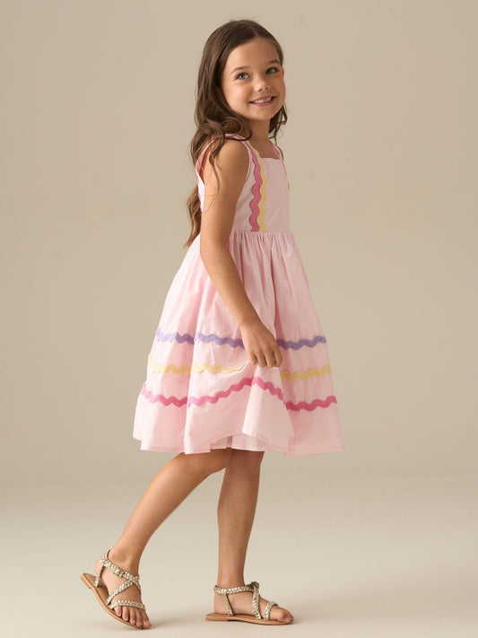 Dsiney Kidz - Angel & Rocket Pink Mia Wide Ric Rac Dress image 2
