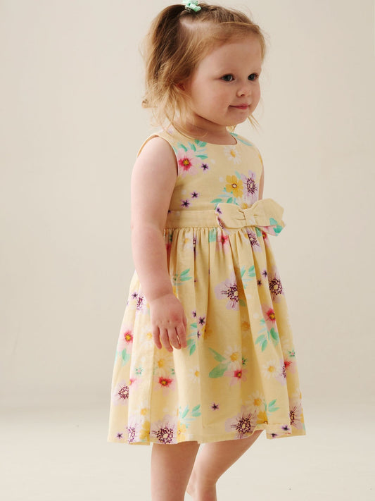 Dsiney Kidz - Angel & Rocket Yellow Edie Linen Floral Dress image 2