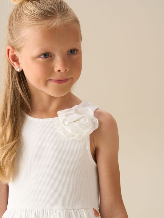 Dsiney Kidz - Angel & Rocket White Jess Crochet Flower Dress image 2