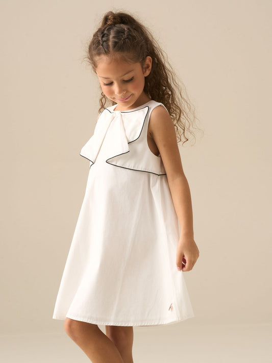 Dsiney Kidz - Angel & Rocket White Lizzie Bow Detail Dress image 2