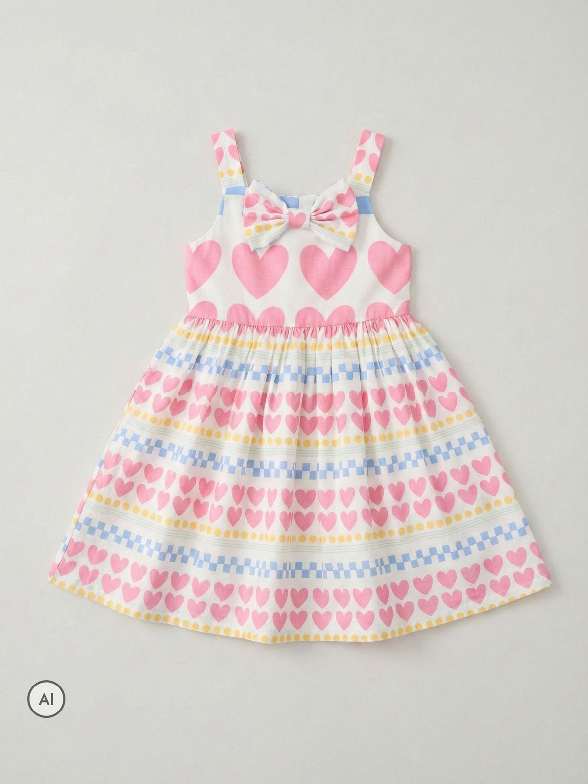 Dsiney Kidz - Angel & Rocket Pink Maddie Heart Print Dress image 5