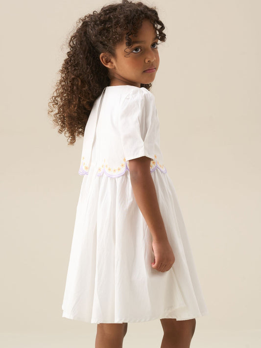 Dsiney Kidz - Angel & Rocket White Gabby Floral Embroidered Dress image 2