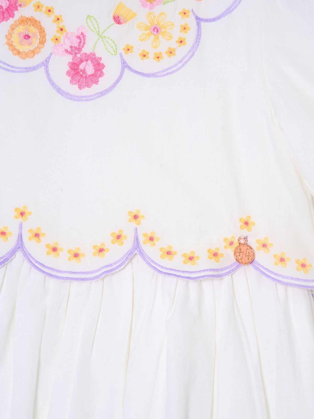 Dsiney Kidz - Angel & Rocket White Gabby Floral Embroidered Dress image 7
