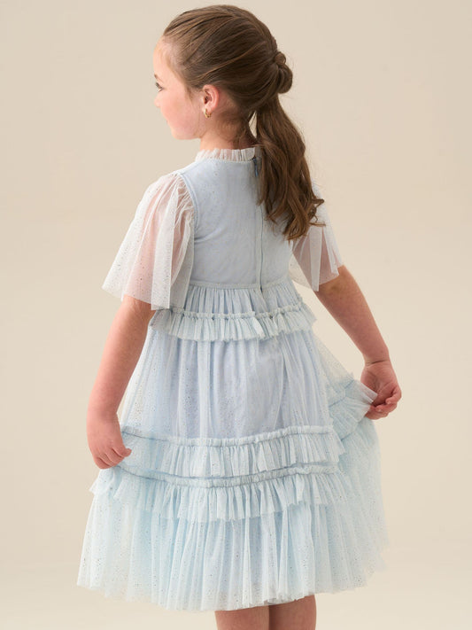 Dsiney Kidz - Angel & Rocket Blue Xeni Ruffle Detail Mesh Dress image 2