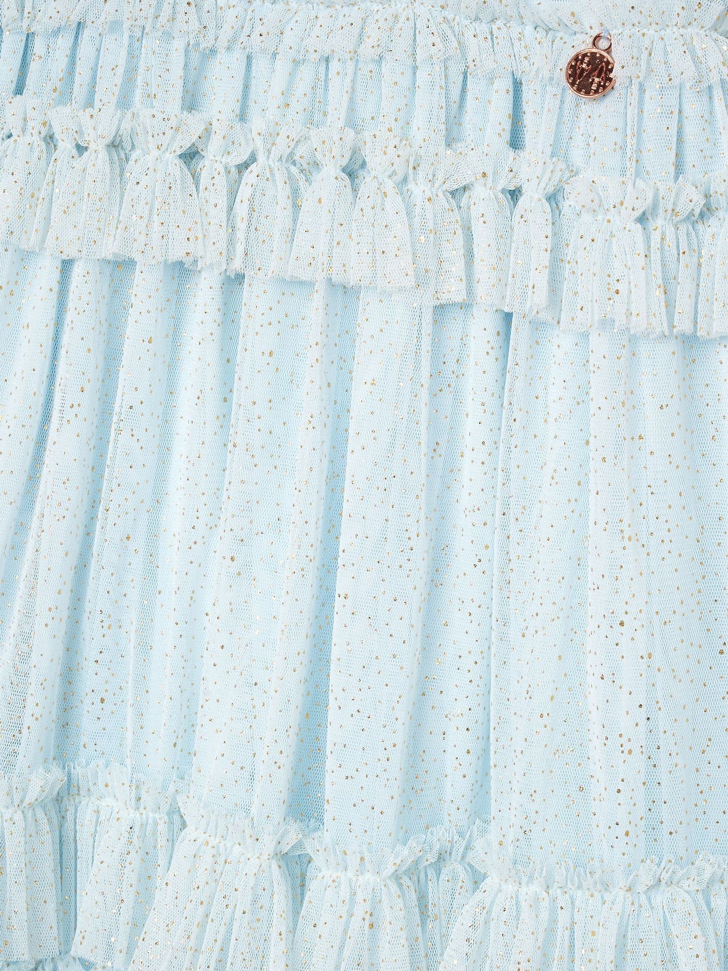 Angel & Rocket Blue Xeni Ruffle Detail Mesh Dress image 7