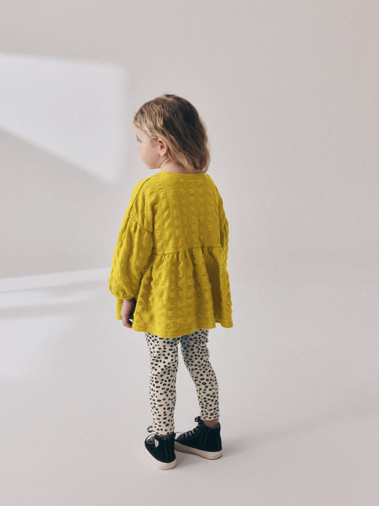 Dsiney Kidz - Lime Green Long Sleeve Textured Blouse and Leggings Set (3mths-7yrs) image 2