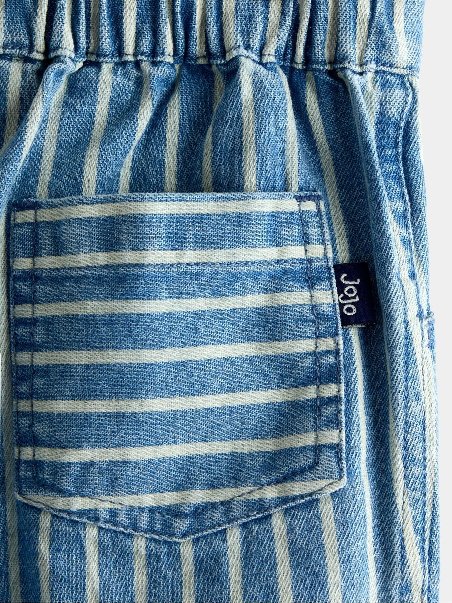 Dsiney Kidz - JoJo Maman Bébé Light Wash Striped Denim Jeans image 4