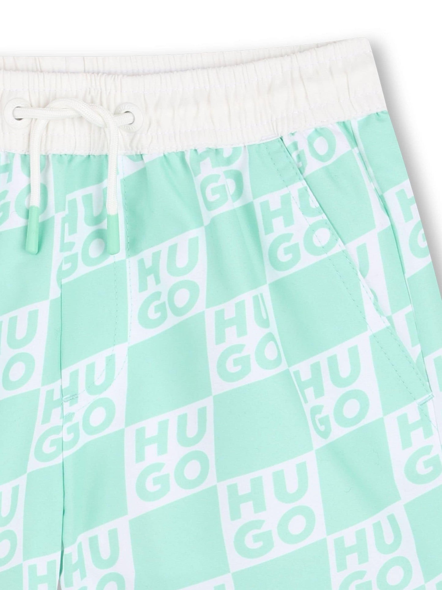 HUGO Green Logo Swim Shorts image 4