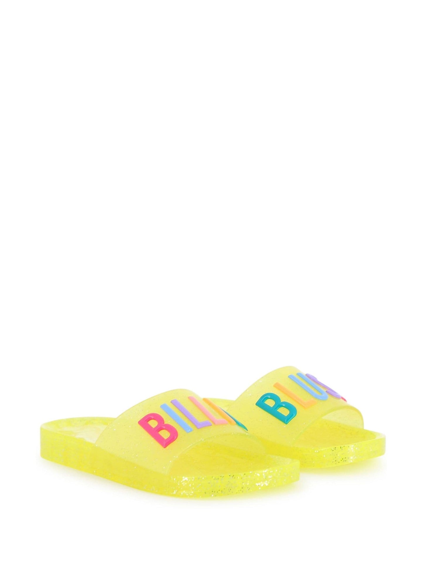 Billieblush Yellow Logo Slide Sandals image 6