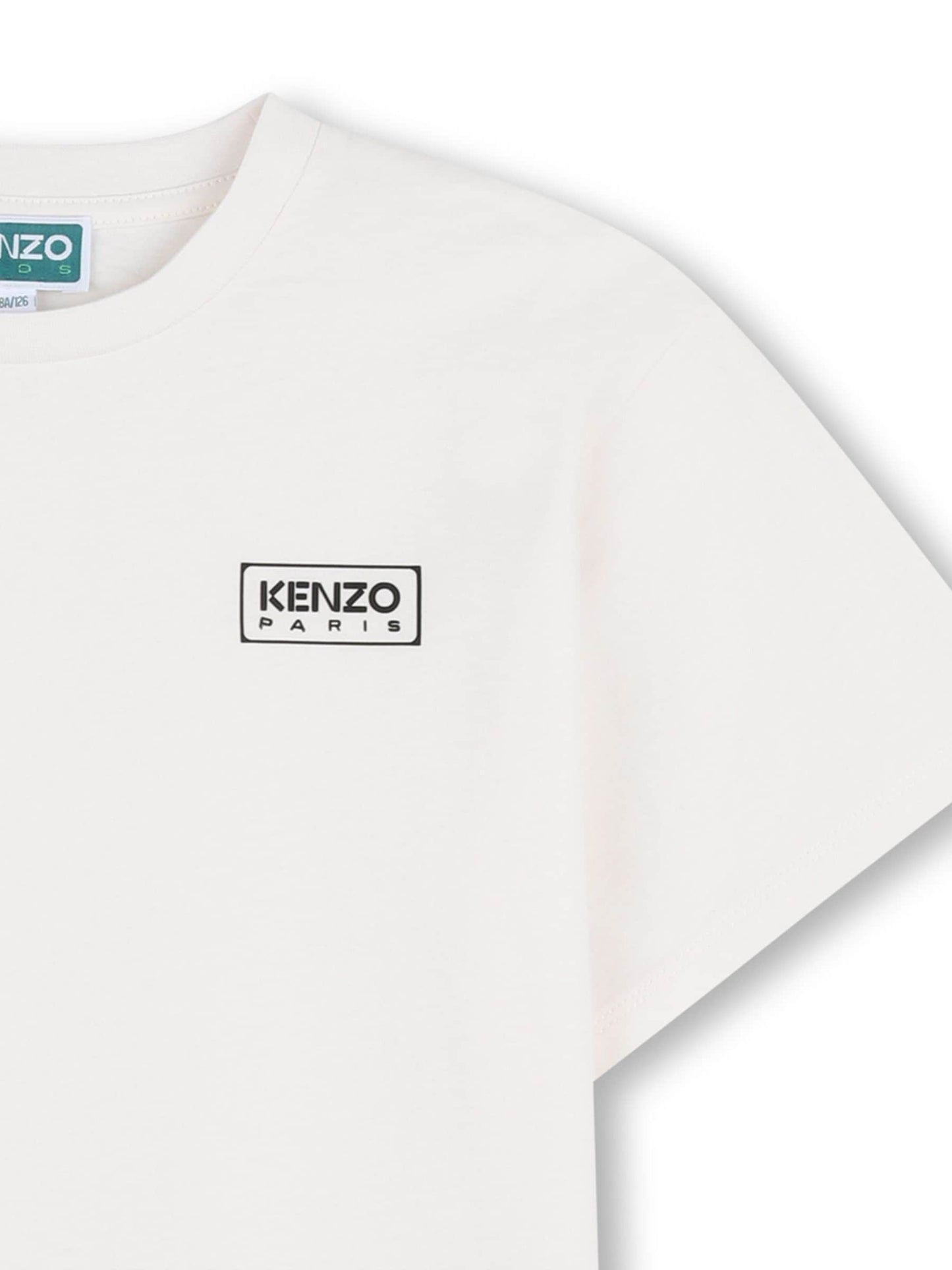 KENZO KIDS White Logo Crew Neck Short Sleeve T-Shirt image 3