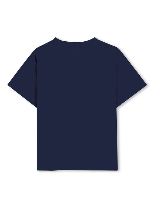 KENZO KIDS Blue Graphic Logo Crew Neck Short Sleeve T-Shirt image 2