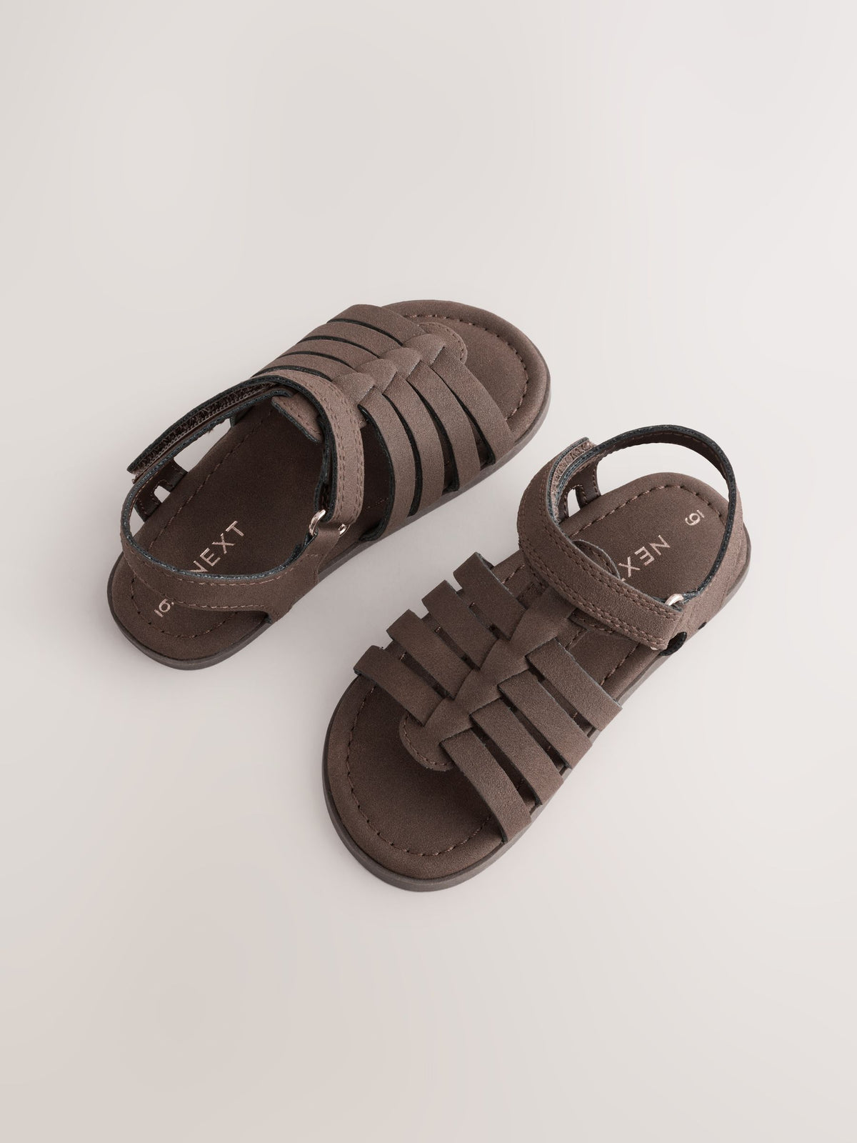 Chocolate Brown Ankle Strap Sandals with Touch Fastening image 5