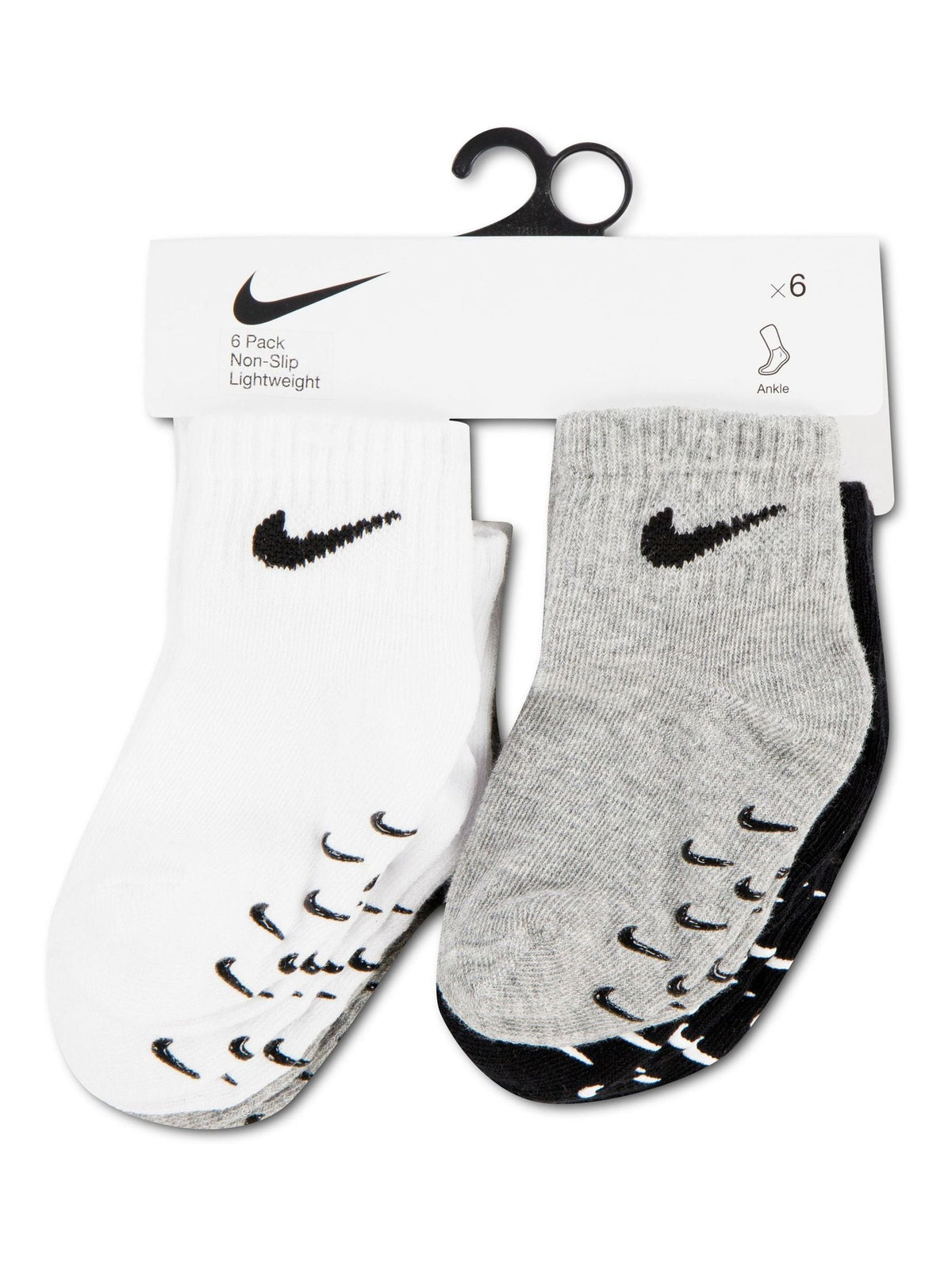 Nike Grey Infant Colour Pop Gripper Socks 6 Pack - image 3