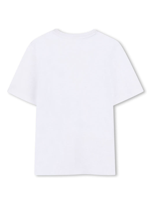 BOSS White Graphic Logo Crew Neck Short Sleeve T-Shirt image 2