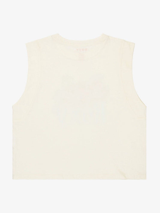 Dsiney Kidz - Roxy Cream Peace Harbour Graphic Logo Tank Top image 2