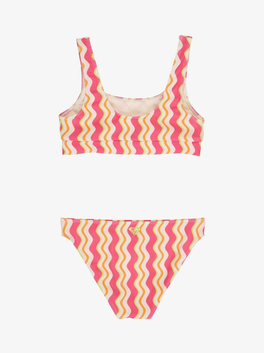Dsiney Kidz - Roxy Blue Bold Waves Crop Top Bikinis Set image 2