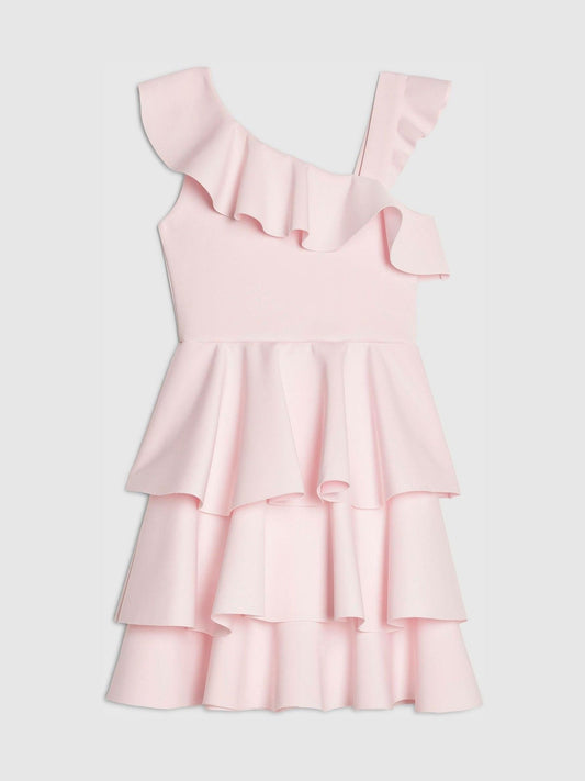 Dsiney Kidz - River Island Pink Asymmetric Scuba Dress image 2