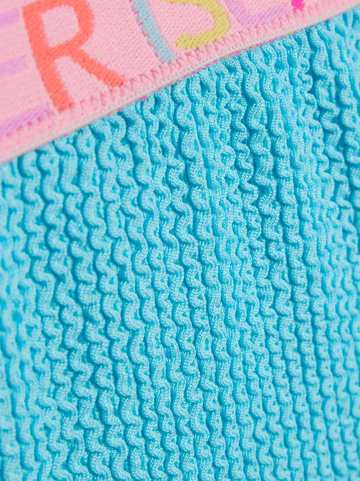 Dsiney Kidz - River Island Pink and Blue Colour Block Textured Logo Bikini image 4