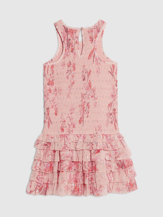 River Island Pink Chiffon Hem Rara Dress image 2