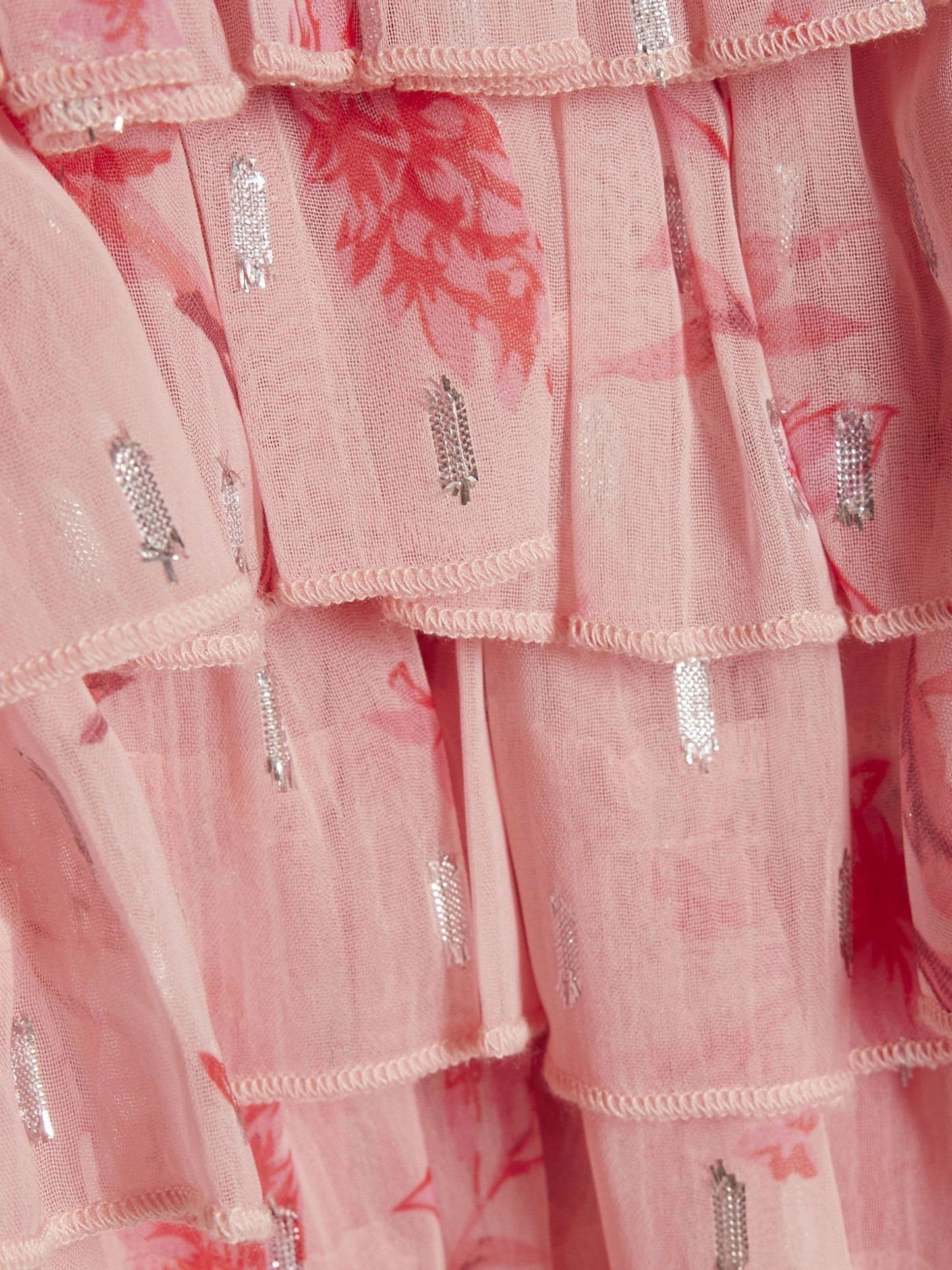 River Island Pink Chiffon Hem Rara Dress image 4