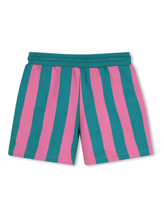 Kids Around Pink Colourblock Stripe Bermuda Shorts image 2