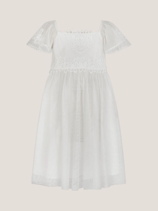 Dsiney Kidz - Monsoon Cream Floella Floral Lace Maxi Dress image 2