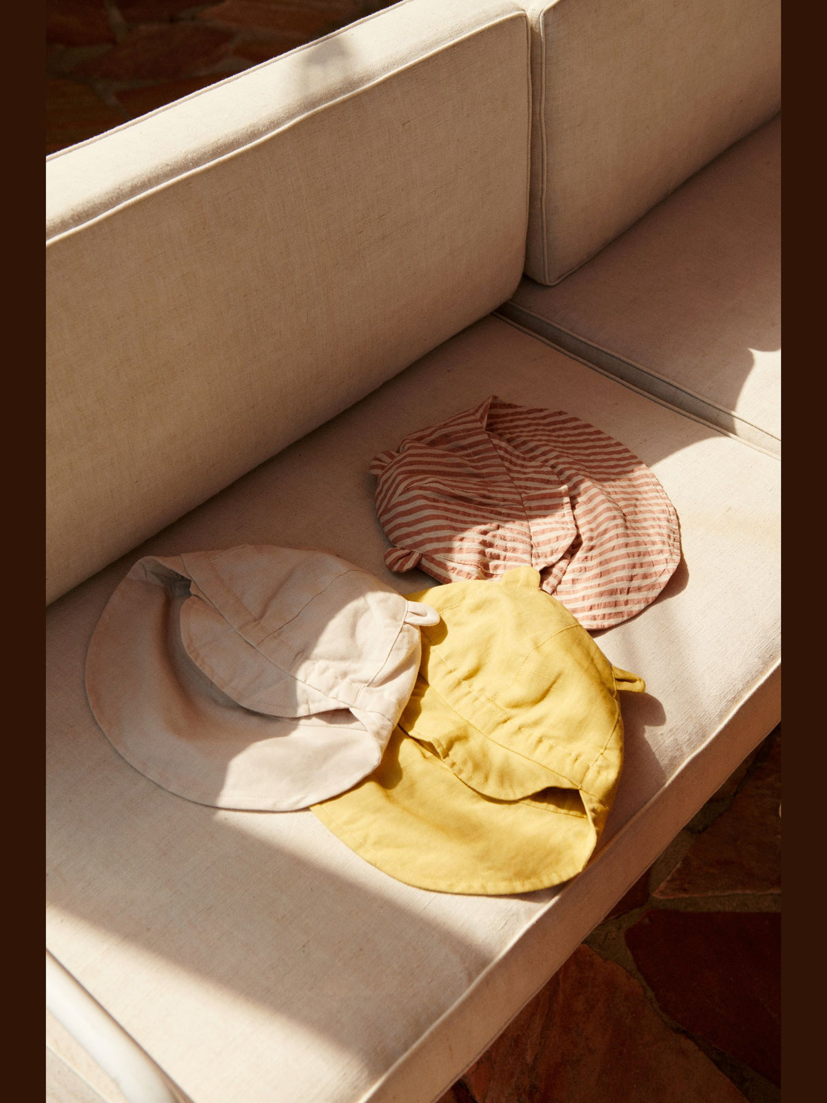 Liewood Pink Gorm Reversible Seersucker Sun Hat With Ears image 4