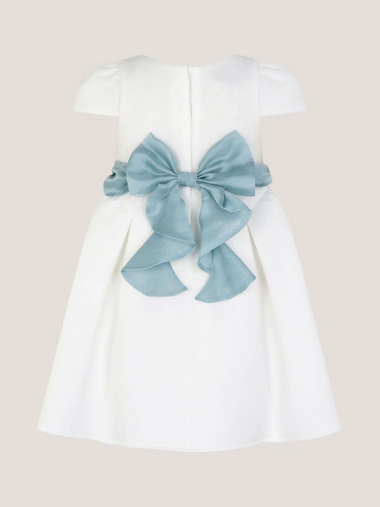 Dsiney Kidz - Monsoon Cream Baby Polly Cap Sleeve Bow Party Dress image 2