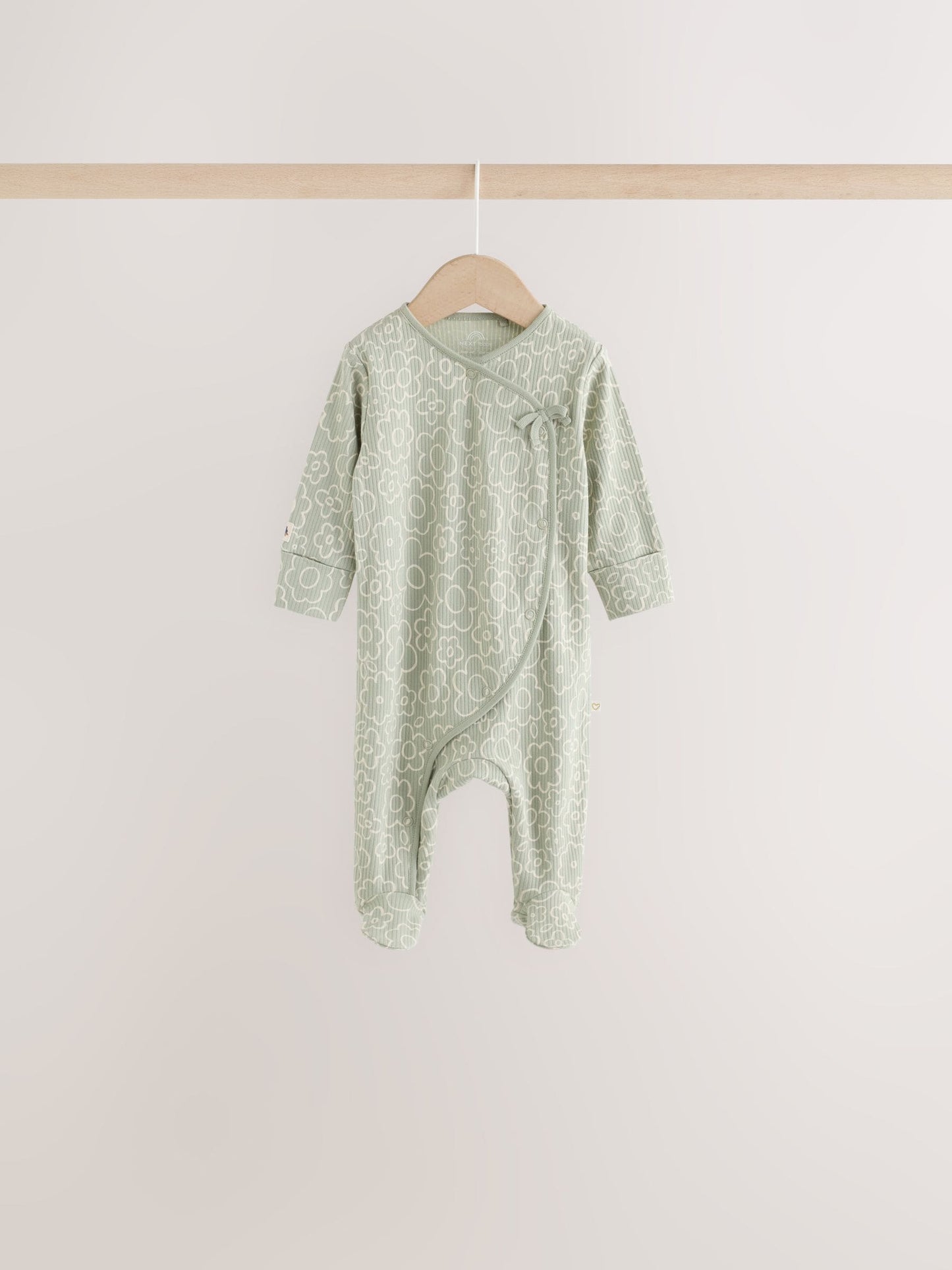 Dsiney Kidz - Green Floral Wrap Baby Sleepsuits 4 Pack (0mths-2yrs) image 8