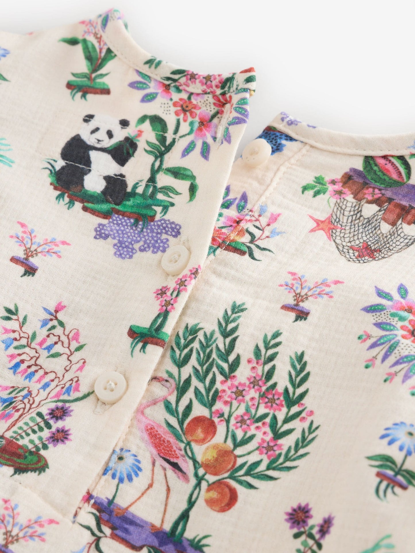 Cream Character Cath Kidston Wrap Over Baby Romper image 8