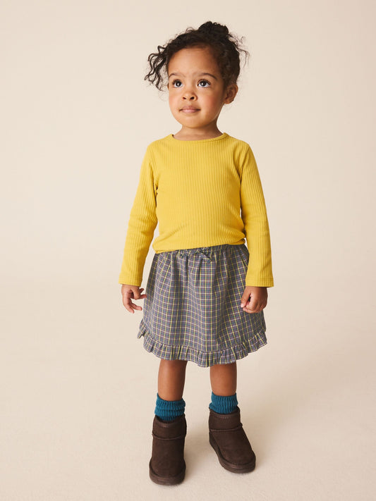 Dsiney Kidz - Multicoloured Navy Check Frill Hem Skirt (3mths-7yrs) image 2