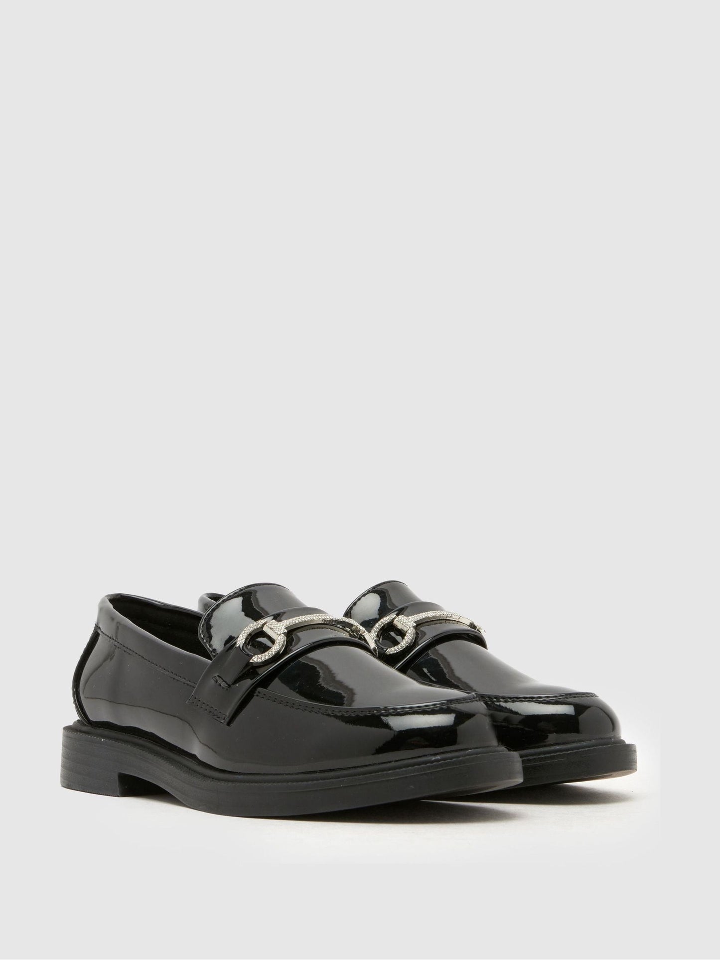 Schuh Black Laura Embellished Loafers image 2
