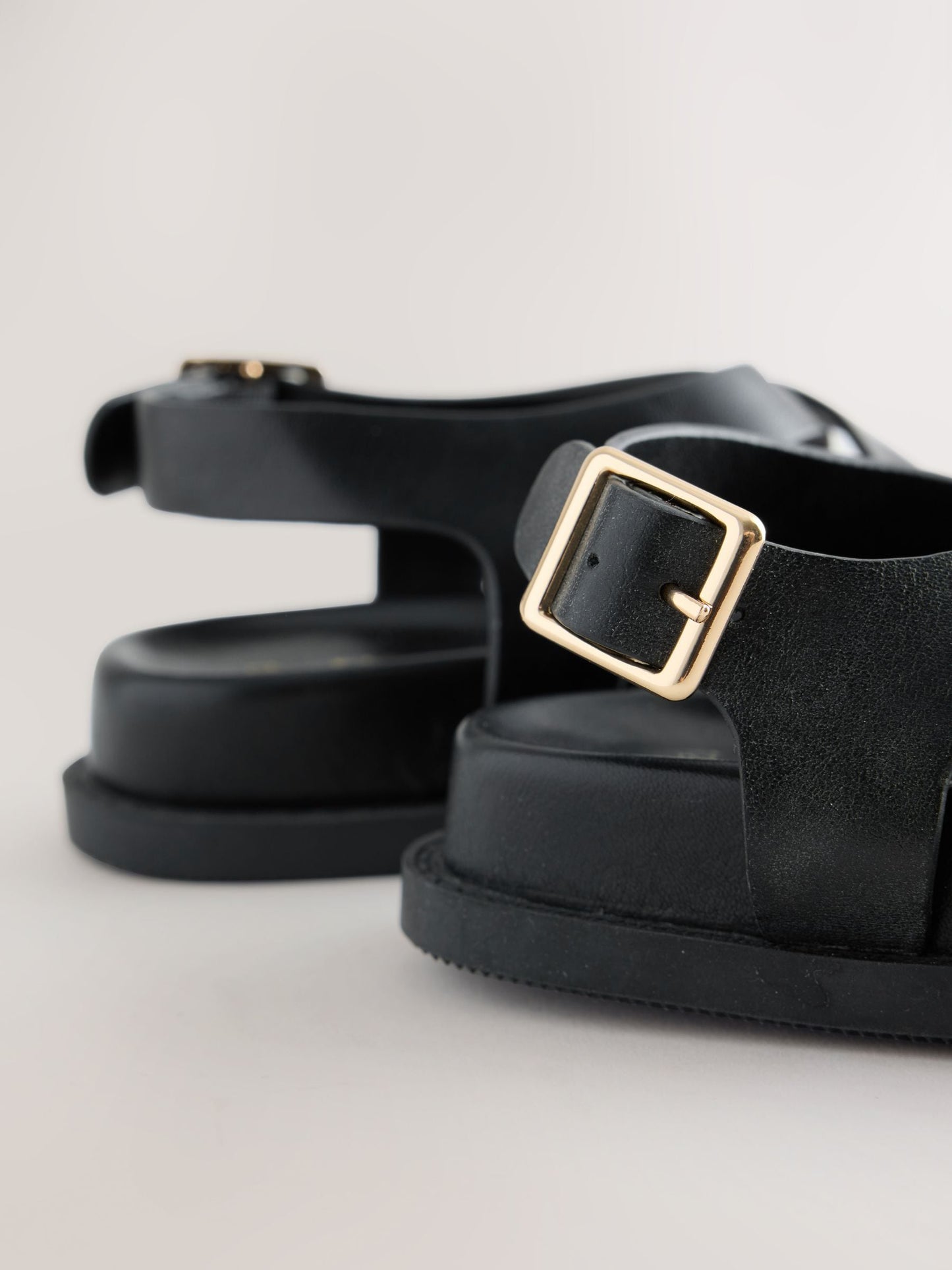 Black Footbed Sandals image 5